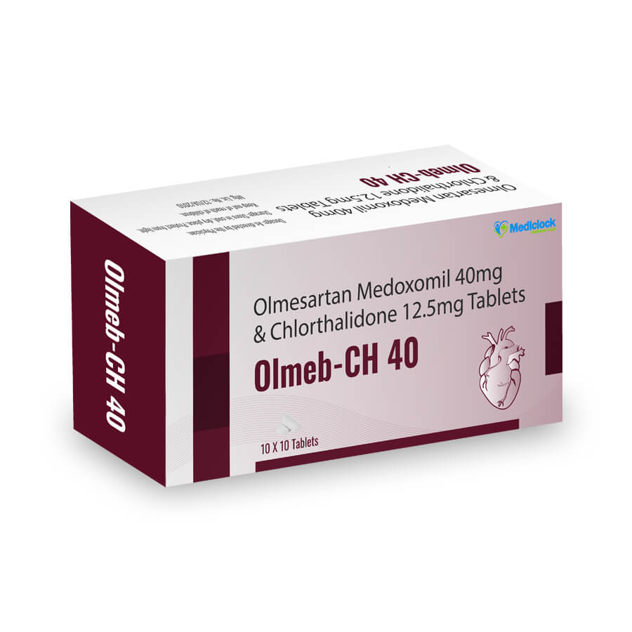 Olmesartan Medoxomil 40mg & Chlorthalidone 12.5mg Tablets - Mediclock Healthcare