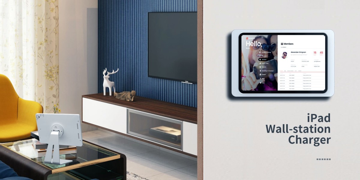 ipad wall mount with magnetic charger