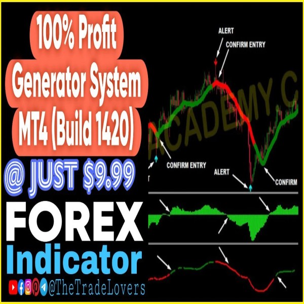 100% Profit Generator System Indicator V1.0 (Works on Build 1421+) | Forex MT4 Indicators - The Trade Lovers