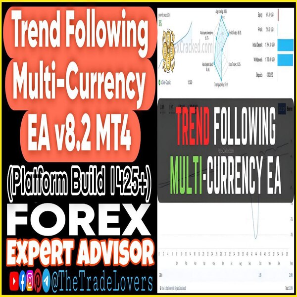 Trend Following Multi-Currency EA v8.2 MT4 (Works on Build 1425+) | Forex Robot | MT4 Expert Advisor - The Trade Lovers