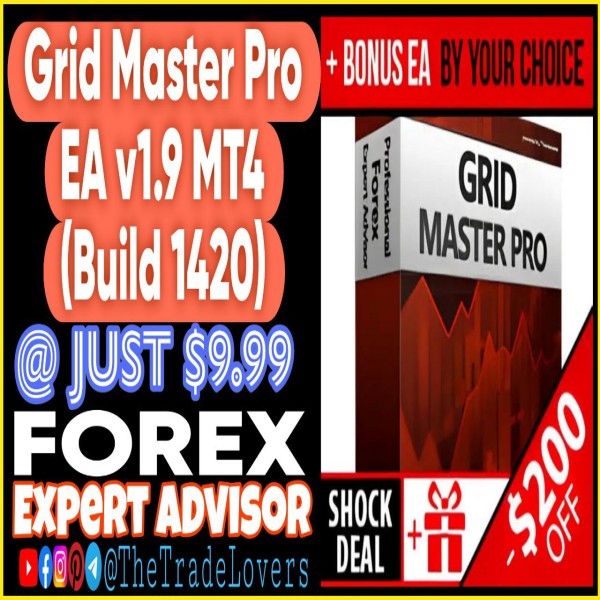 Grid Master PRO V1.9 MT4 (Works on Build 1421+) | Forex Robot | MT4 Expert Advisor - The Trade Lovers