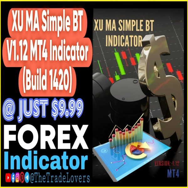 XU ma simple BT V1.12 Indicator MT4 (Works on Build 1421+) | Forex MT4 Indicators - The Trade Lovers