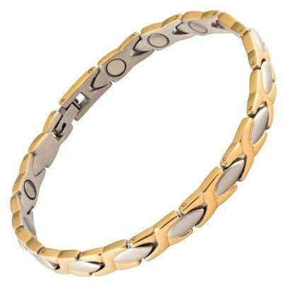 Buy Magnetic Therapy Bracelet in 2-Tone Stainless Steel Design Profile Picture