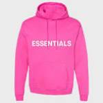 pink essentials hoodie