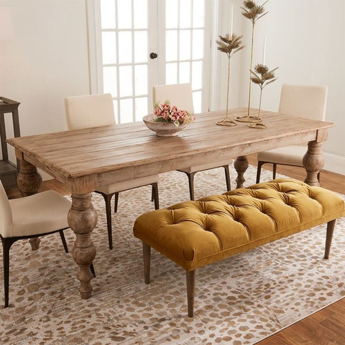 The Jaipur Rustic Natural Dining Table | The Jodhpore